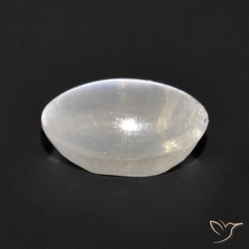 Sillimanite œil de chat Gris très clair naturelle ovale, 1.24 ct, Transparent
