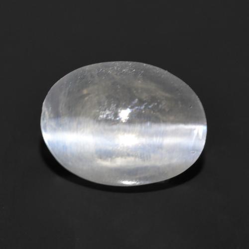 Sillimanite œil de chat Blanc naturelle Coupe ovale, 1.35 ct, Transparent