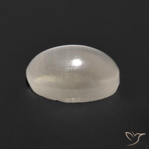 Sillimanite œil de chat Gris très clair naturelle ovale, 1.14 ct, Translucide