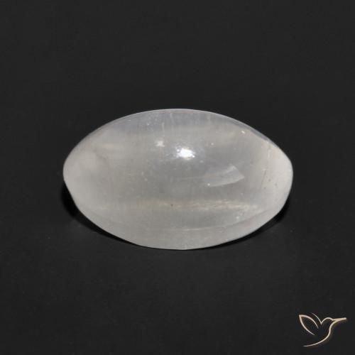 Sillimanite œil de chat Gris très clair naturelle ovale, 1.24 ct, Transparent