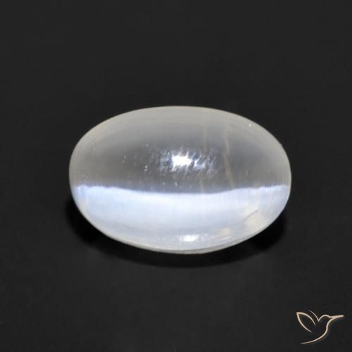 Sillimanite œil de chat Gris très clair naturelle ovale, 1.38 ct, Transparent