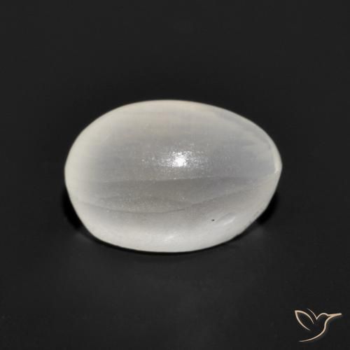Sillimanite œil de chat Gris très clair naturelle ovale, 1.38 ct, Transparent
