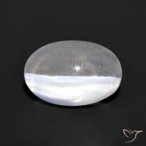 Sillimanite œil de chat Gris très clair naturelle ovale, 1.14 ct, Transparent