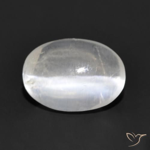 Sillimanite œil de chat Gris très clair naturelle ovale, 1.13 ct, Transparent
