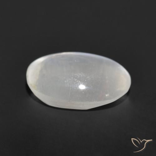Sillimanite œil de chat Gris très clair naturelle ovale, 1.13 ct, Transparent