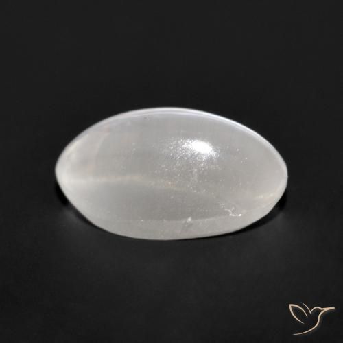 Sillimanite œil de chat Gris très clair naturelle ovale, 1.19 ct, Transparent