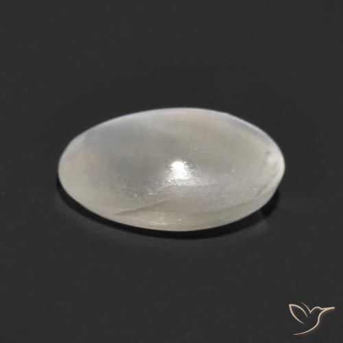 Sillimanite œil de chat Gris très clair naturelle ovale, 1.17 ct, Transparent