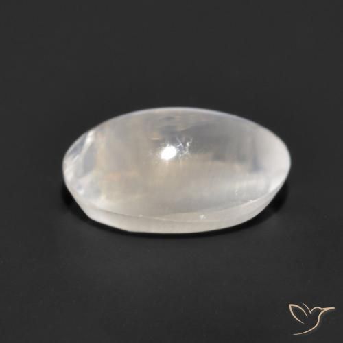 Sillimanite œil de chat Gris très clair naturelle ovale, 1.17 ct, Transparent