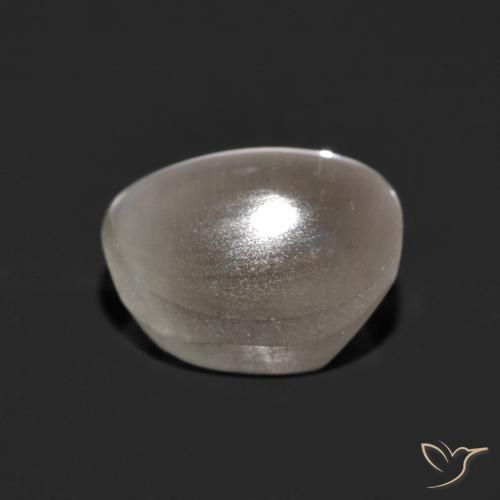 Sillimanite œil de chat Gris très clair naturelle ovale, 1.49 ct, Translucide