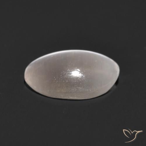 Sillimanite œil de chat Gris très clair naturelle Coupe ovale, 1.48 ct, Transparent