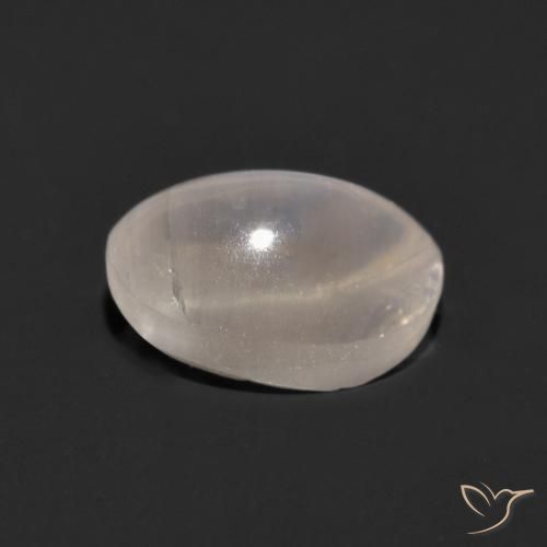 Sillimanite œil de chat Gris très clair naturelle ovale, 1.18 ct, Transparent
