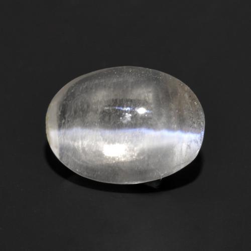 Sillimanite œil de chat Gris très clair naturelle Coupe ovale, 1.03 ct, Transparent