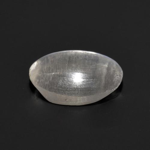 Sillimanite œil de chat Gris très clair naturelle Coupe ovale, 1.03 ct, Transparent