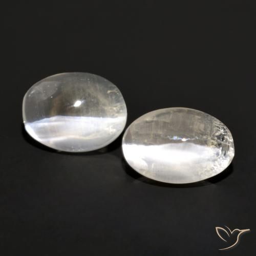 1.82ctw Naturel Gris très clair Sillimanite œil de chat, ovale, Transparent