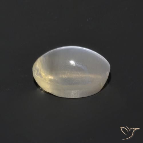 Sillimanite œil de chat Blanc chaud naturelle ovale, 1.14 ct, Transparent