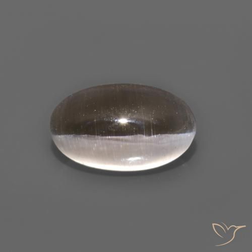 1.12ct Naturel Brun moyen Sillimanite œil de chat, ovale, Transparent