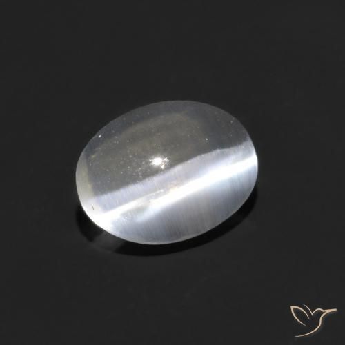 Sillimanite œil de chat Clair naturelle ovale, 0.82 ct, Transparent