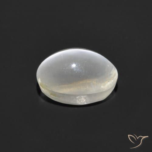 Sillimanite œil de chat Blanc chaud naturelle ovale, 1.07 ct, Transparent