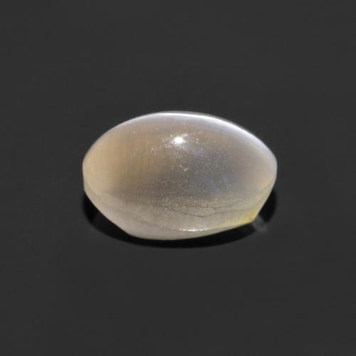 Sillimanite œil de chat Blanc chaud naturelle Coupe ovale, 1.21 ct, Transparent
