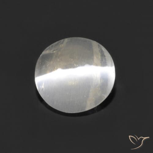 Sillimanite œil de chat Blanc chaud naturelle ovale, 1.01 ct, Transparent