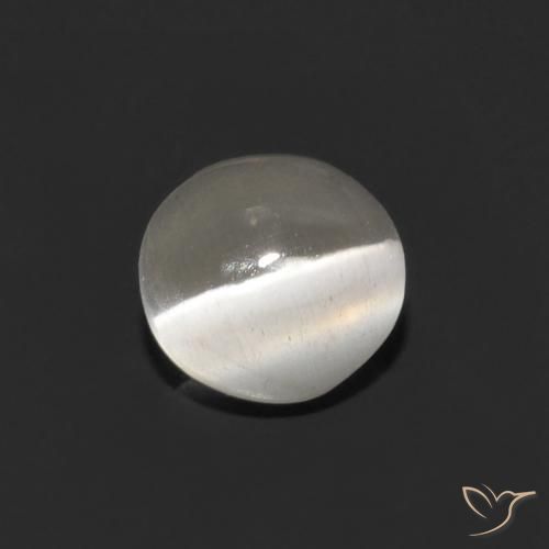 Sillimanite œil de chat Blanc chaud naturelle ovale, 0.79 ct, Transparent