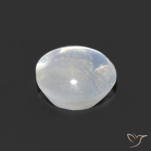 Sillimanite œil de chat Blanc clair naturelle ovale, 1.29 ct, Transparent