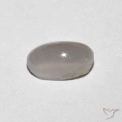 Sillimanite œil de chat Gris très clair naturelle ovale, 1.06 ct, Transparent