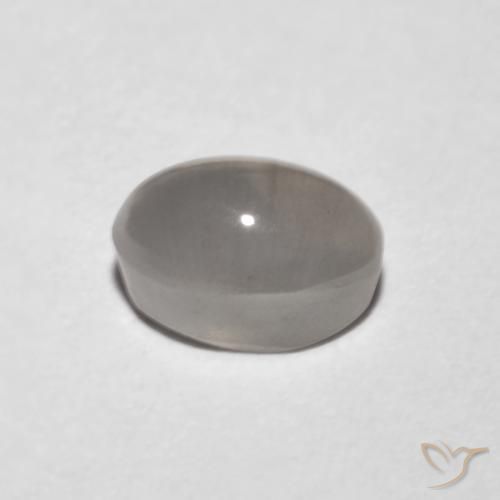 Sillimanite œil de chat Gris très clair naturelle ovale, 1.18 ct, Transparent