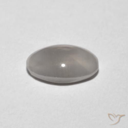 Sillimanite œil de chat Gris très clair naturelle ovale, 1.02 ct, Transparent