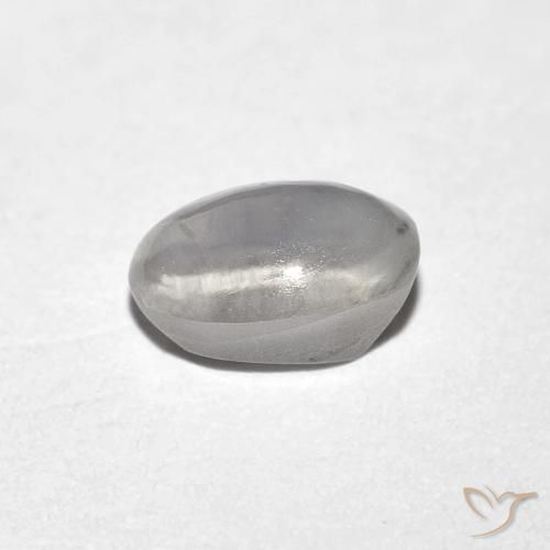 Sillimanite œil de chat Gris très clair naturelle ovale, 1.10 ct, Transparent