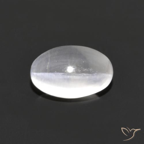 Sillimanite œil de chat Gris très clair naturelle ovale, 1.18 ct, Transparent