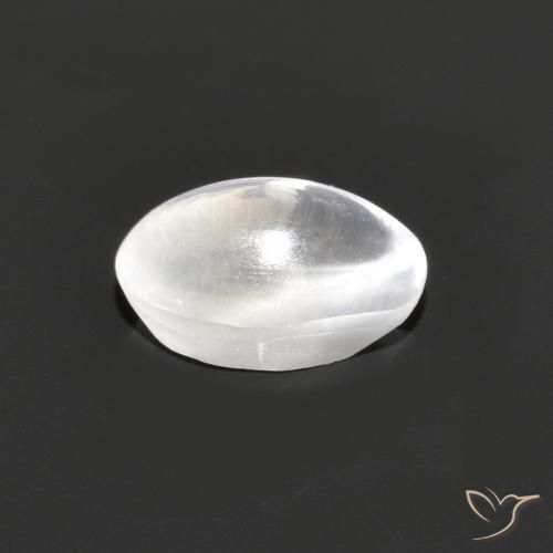 Sillimanite œil de chat Gris très clair naturelle ovale, 1.18 ct, Transparent