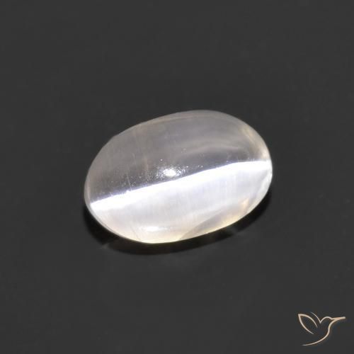 Sillimanite œil de chat Gris très clair naturelle ovale, 1.00 ct, Transparent