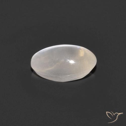 Sillimanite œil de chat Gris très clair naturelle ovale, 0.81 ct, Transparent