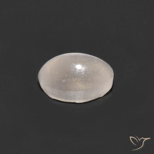 Sillimanite œil de chat Gris très clair naturelle ovale, 0.68 ct, Transparent