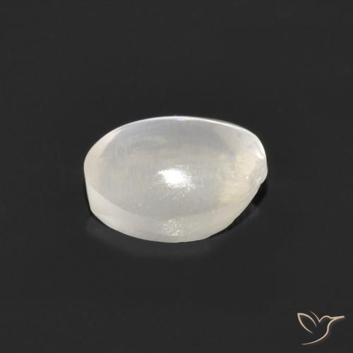 Sillimanite œil de chat Gris très clair naturelle ovale, 1.11 ct, Transparent