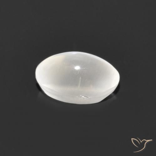 Sillimanite œil de chat Gris très clair naturelle ovale, 0.90 ct, Transparent