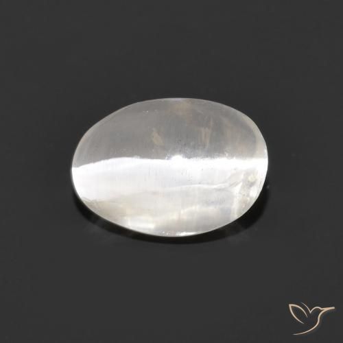 Sillimanite œil de chat Gris très clair naturelle ovale, 1.34 ct, Transparent