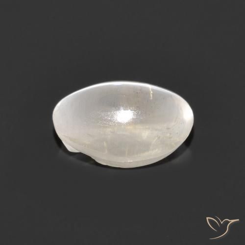 Sillimanite œil de chat Gris très clair naturelle ovale, 1.34 ct, Transparent