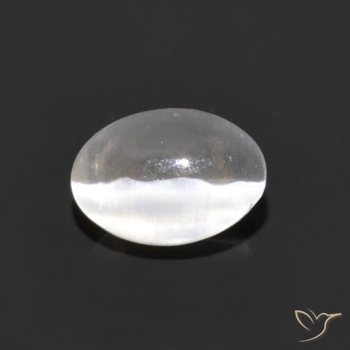 Sillimanite œil de chat Gris très clair naturelle ovale, 1.05 ct, Transparent
