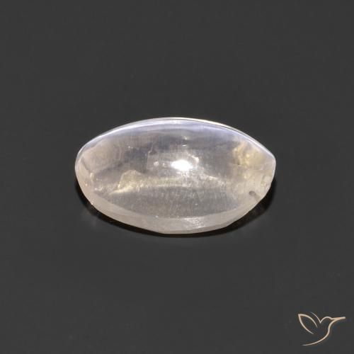 Sillimanite œil de chat Gris très clair naturelle ovale, 1.29 ct, Transparent
