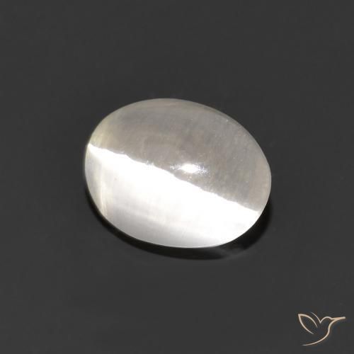 Sillimanite œil de chat Gris très clair naturelle ovale, 1.15 ct, Transparent