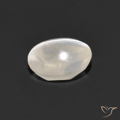 Sillimanite œil de chat Gris très clair naturelle ovale, 1.41 ct, Transparent