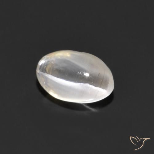 Sillimanite œil de chat Gris très clair naturelle ovale, 1.06 ct, Transparent