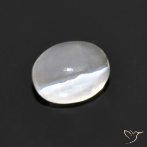 Sillimanite œil de chat Gris très clair naturelle ovale, 1.30 ct, Transparent