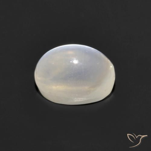 Sillimanite œil de chat Gris très clair naturelle ovale, 1.30 ct, Transparent