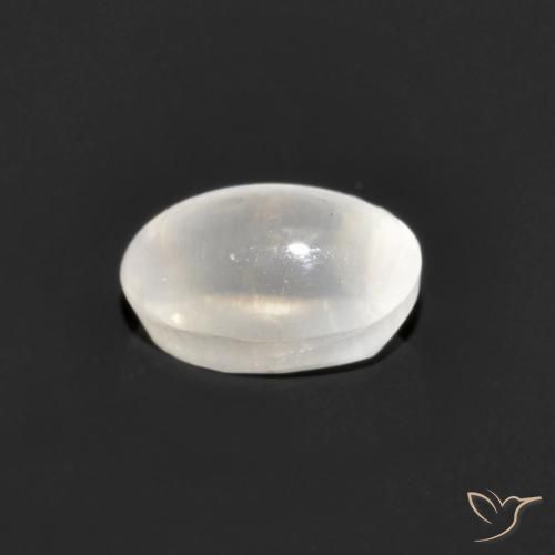 Sillimanite œil de chat Gris très clair naturelle ovale, 0.77 ct, Opaque