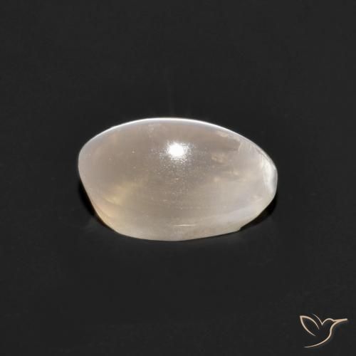 Sillimanite œil de chat Gris très clair naturelle ovale, 1.33 ct, Transparent