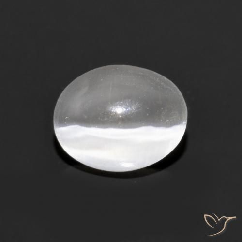 1.07ct Naturel Gris très clair Sillimanite œil de chat, ovale, Transparent