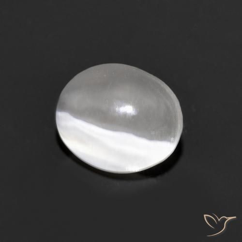 Sillimanite œil de chat Gris très clair naturelle ovale, 1.07 ct, Transparent